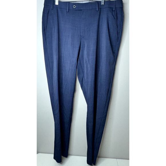 Michael Kors Mens Size 36x30 Blue Straight Leg Flat Front Dress Pants - Picture 1 of 5